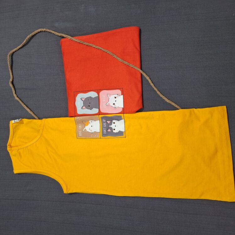 تاپ دخترانه طرح گربه nelaland