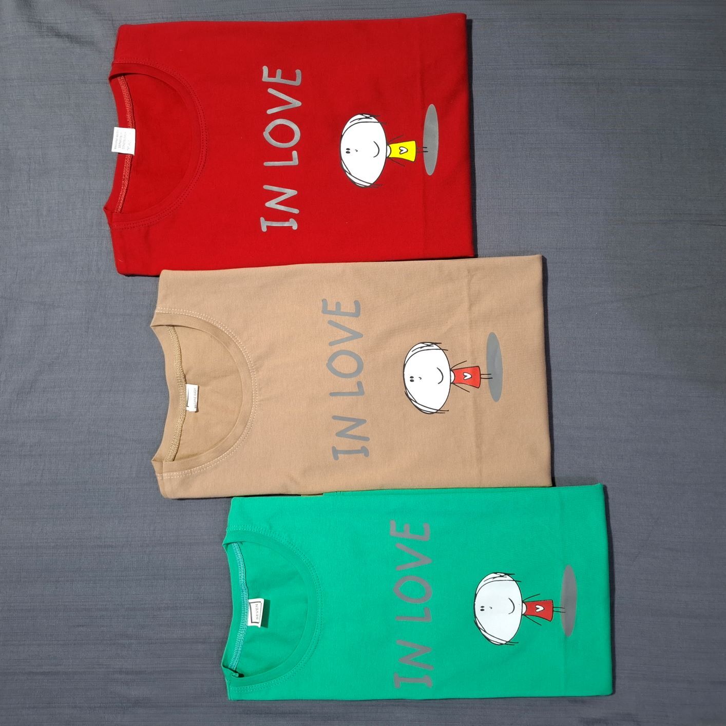  تیشرت نخ پنبه مدل نلالند IN LOVE 