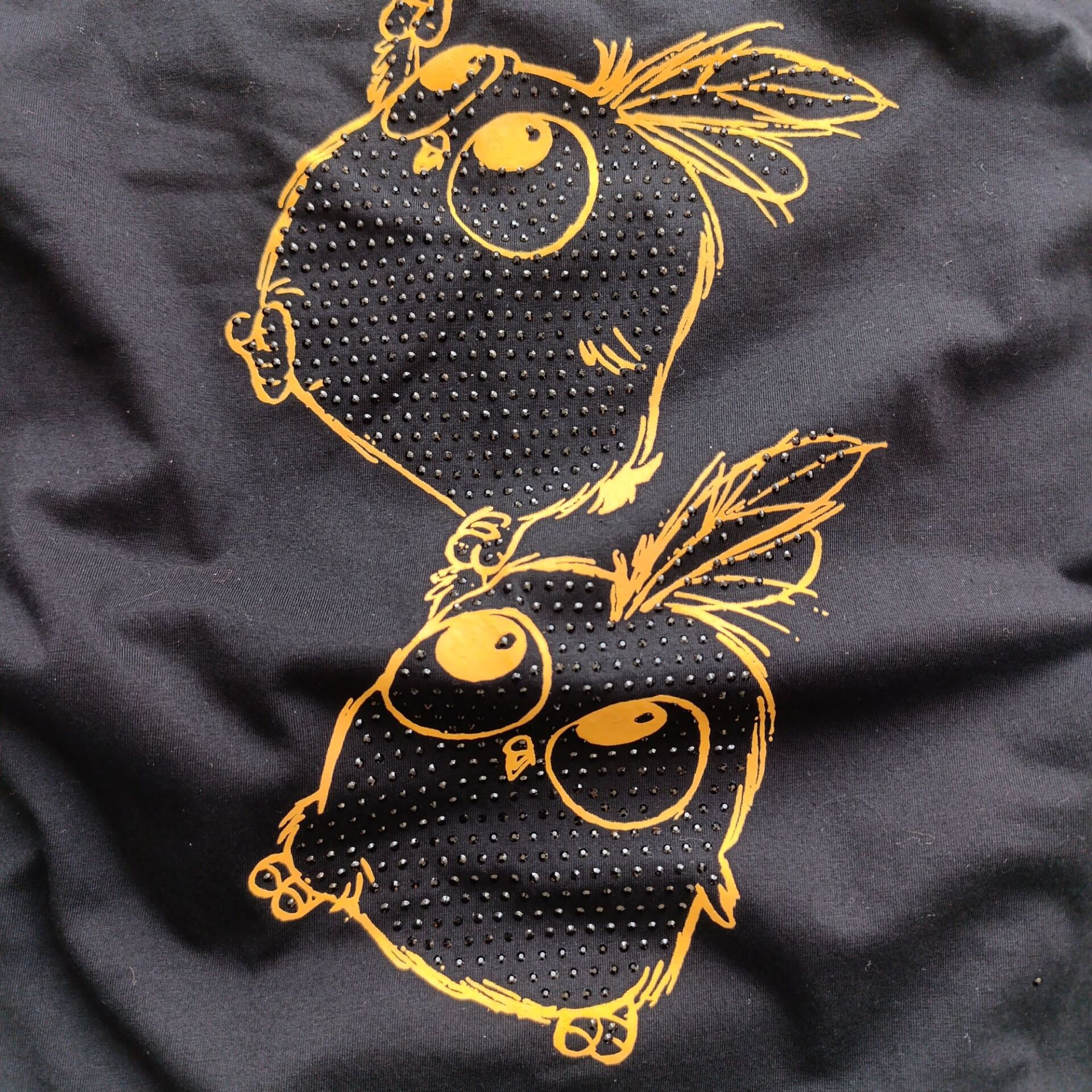  تیشرت لانگ مشکی طرح جوجه نلالند 