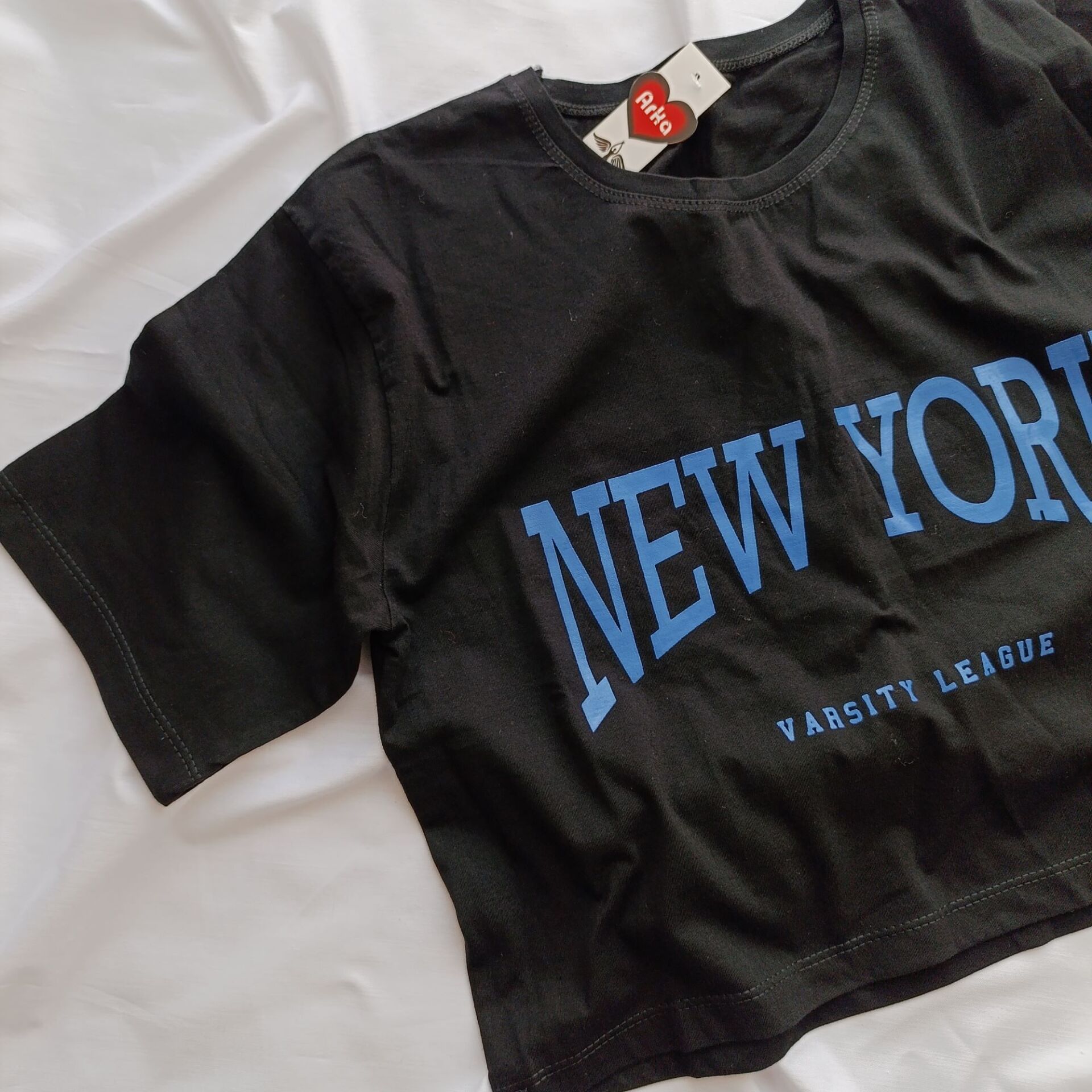  کراپ مشکی طرح NEW YORK نلالند/ nelaland 