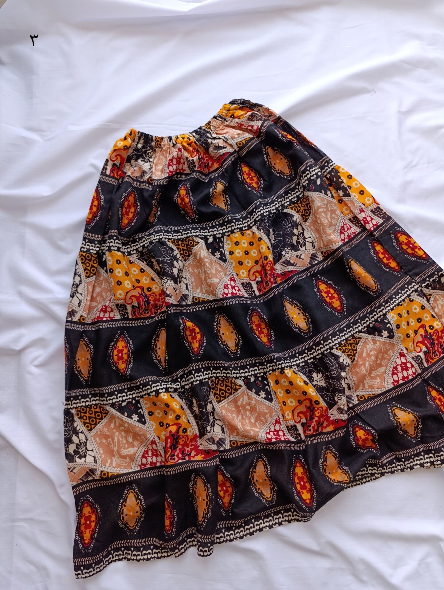 دامن کوتاه نخی طرح دار نلالند