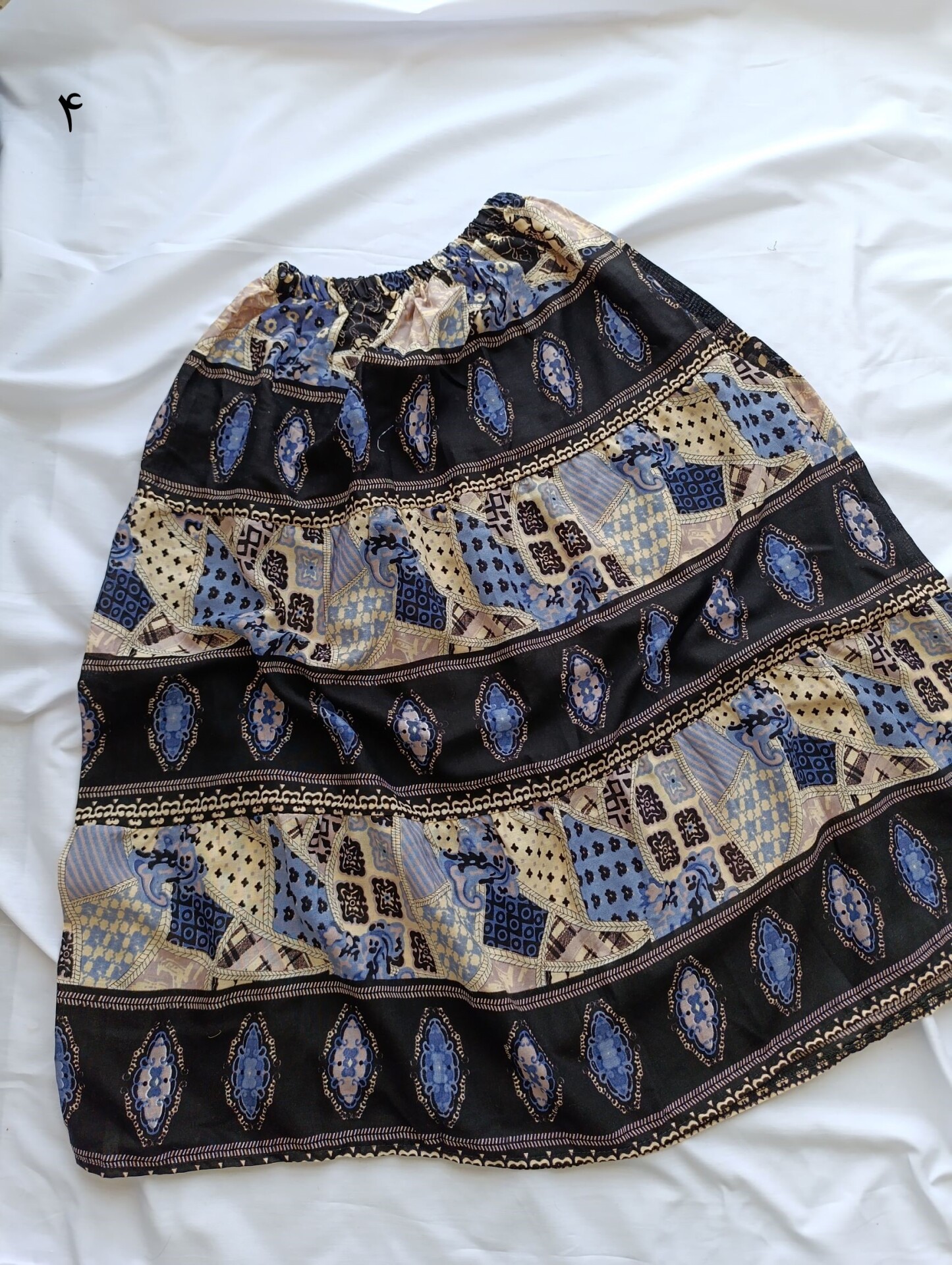 دامن کوتاه نخی طرح دار نلالند