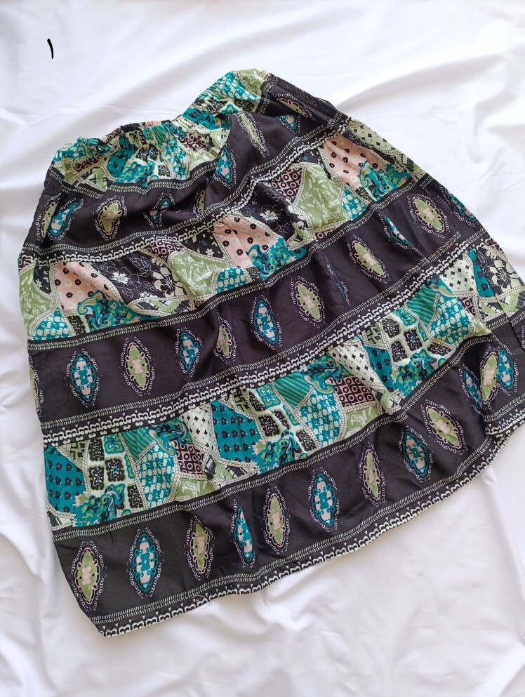 دامن کوتاه نخی طرح دار نلالند