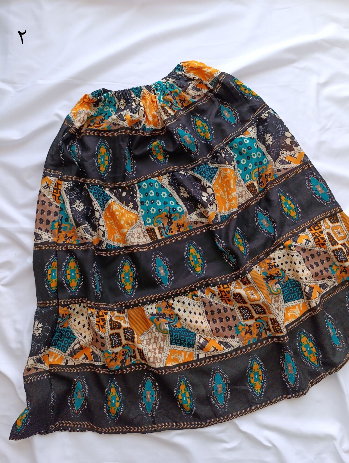 دامن کوتاه نخی طرح دار نلالند