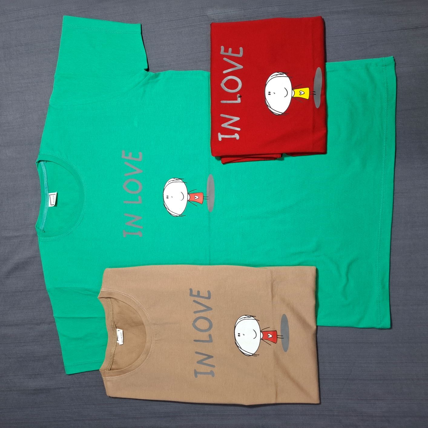  تیشرت نخ پنبه مدل نلالند IN LOVE 